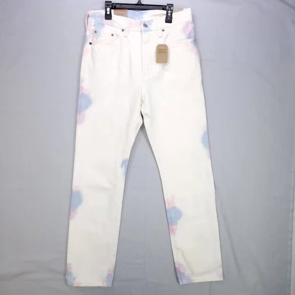 Levis 501Original Jeans Women Straight Leg High Rise White Size 28x30 Button Fly - Picture 1 of 15